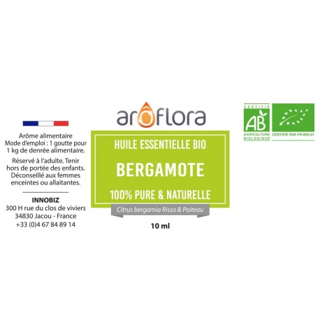 Bergamote zeste HE Italie 10ml