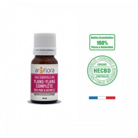 Huile essentielle BIO d'Ylang Ylang 100% pure et naturelle, 10ml
