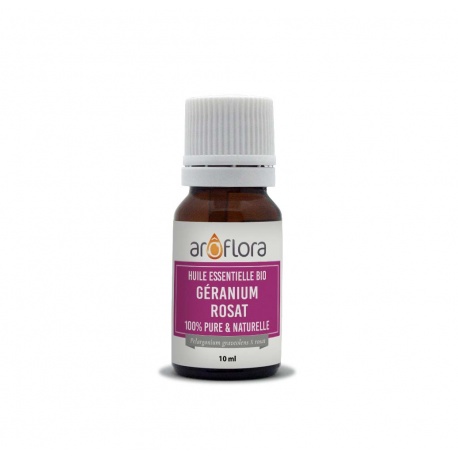 Huile essentielle BIO de Géranium rosat 100% pure et naturelle, 10ml