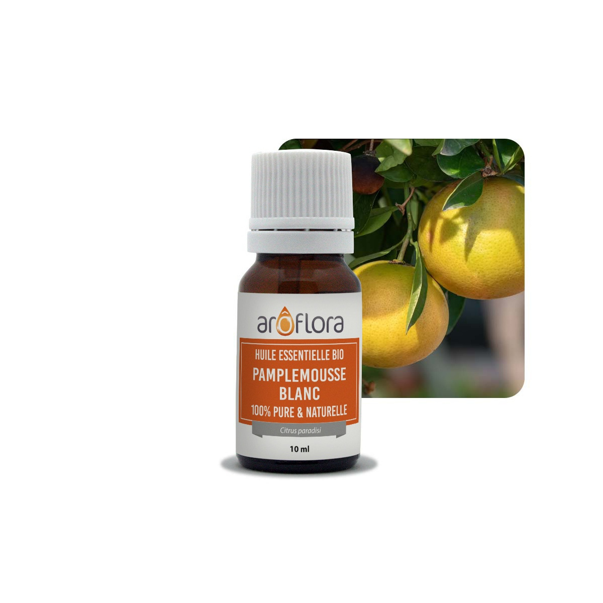 Huile essentielle BIO de Pamplemousse 100% pure et naturelle, 10ml
