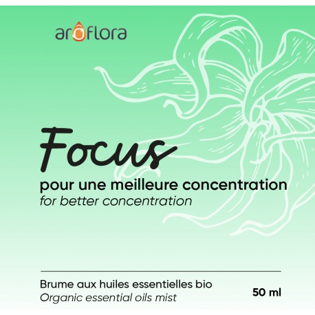 Spray Brumes aux huiles essentielles Bio Focus, 50ml